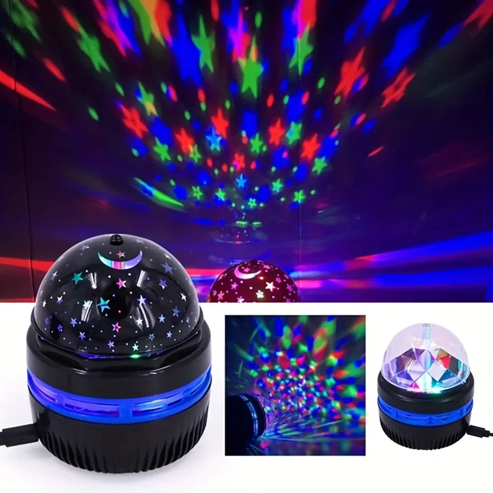 LED Northern Lights & Starry Sky Projector โ Remote Control, Auto-Rotate, Multi-Style Galaxy Lamp for Home & Party Decor