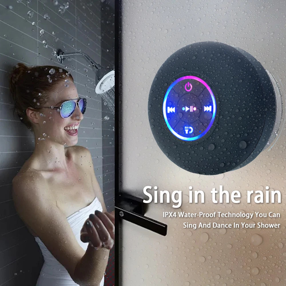 Portable Bluetooth Speaker with LED Lights- Waterproof