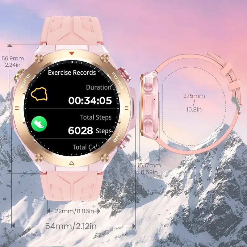 Women’s Fitness Smartwatch GPS, Heart Rate, Sleep Tracker, Waterproof