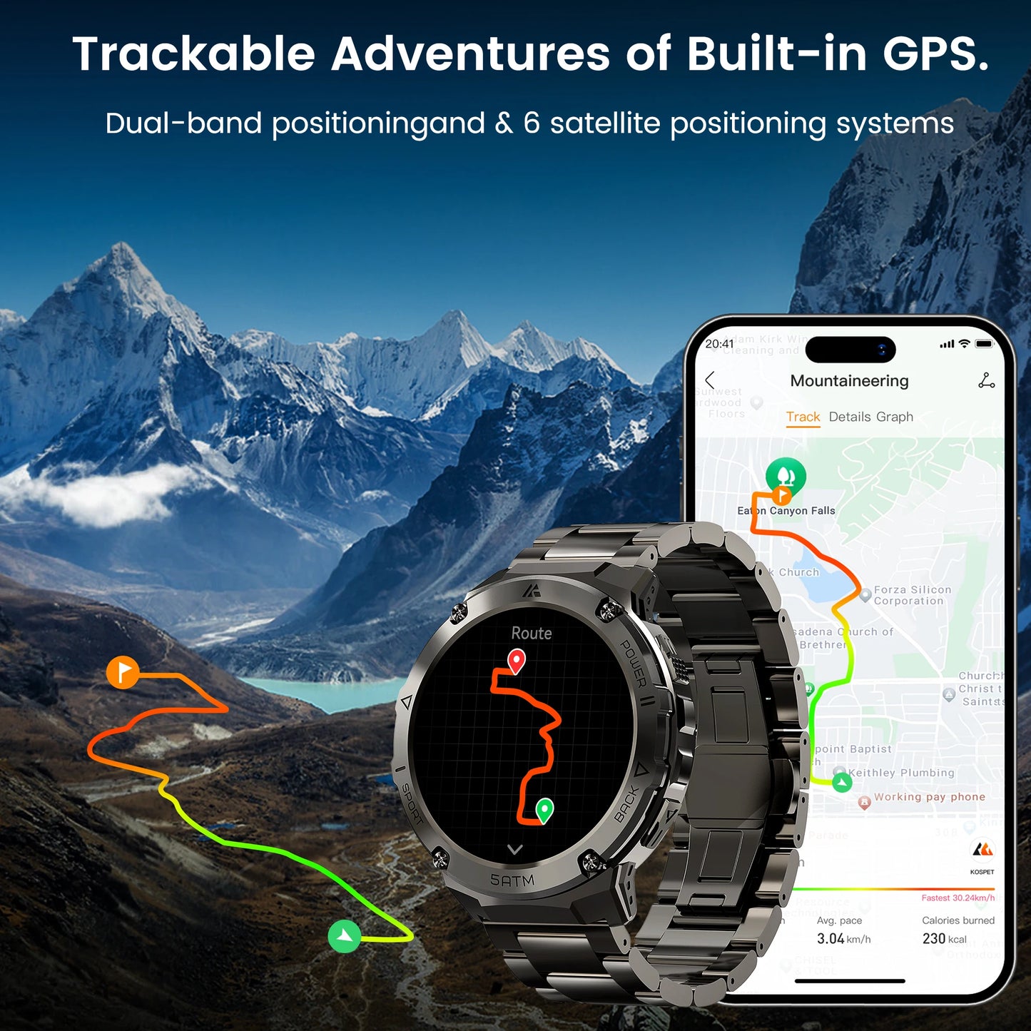 Military-Grade GPS Smartwatch for Men
