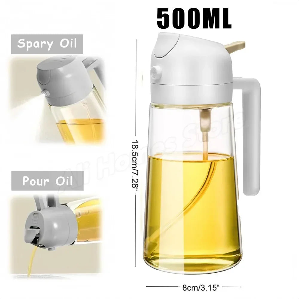 2-in-1 Oil Dispenser Bottle & Sprayer