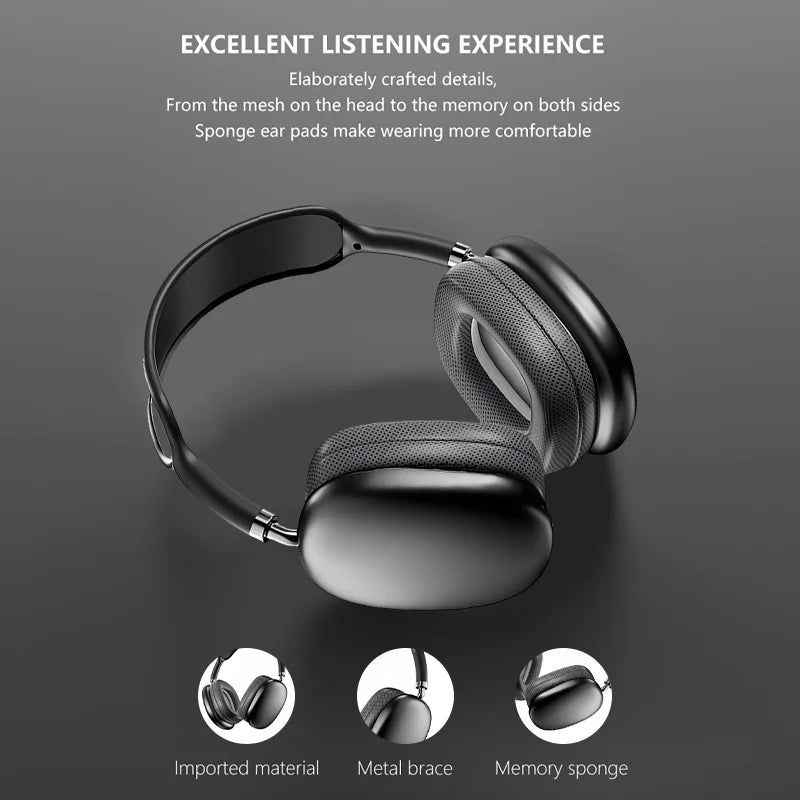 Wireless Bluetooth Headphones – Noise Canceling, Mic, Stereo Sound