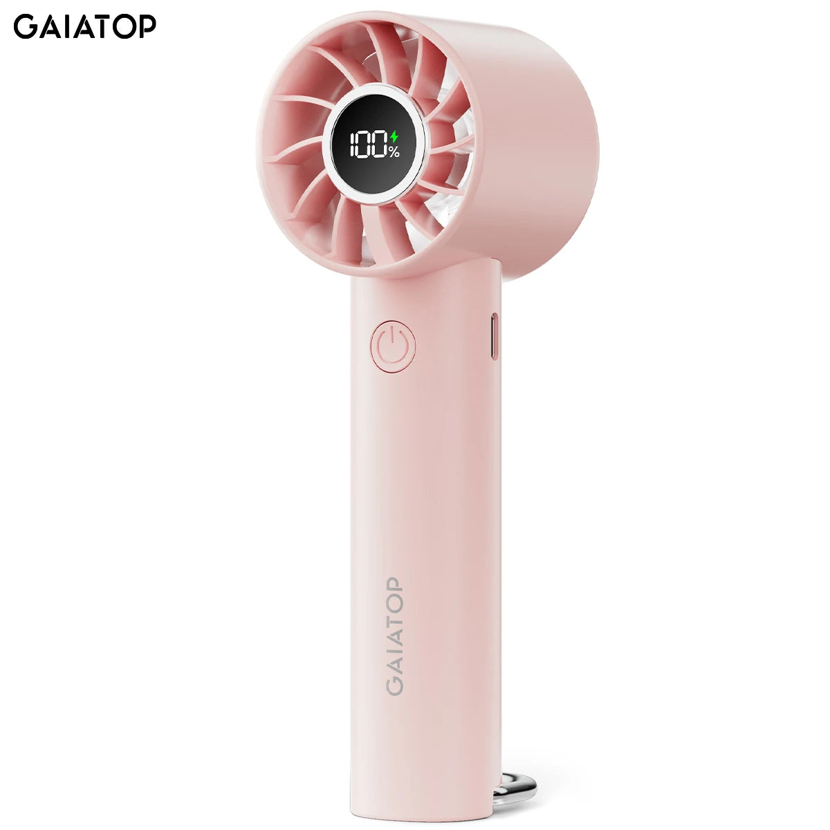 Portable Mini Fan with LED Display & Flashlight