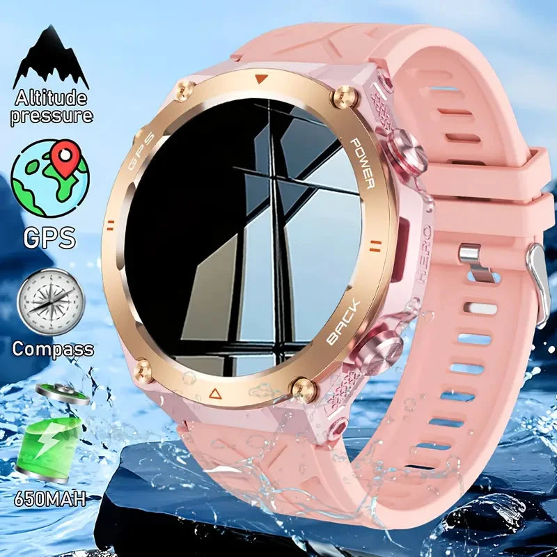 Women’s Fitness Smartwatch GPS, Heart Rate, Sleep Tracker, Waterproof