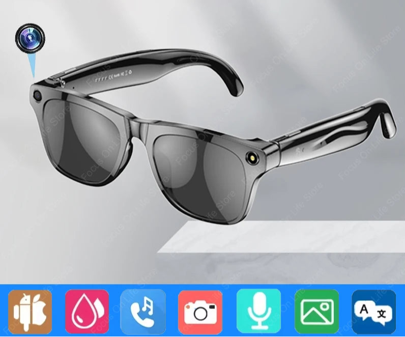 Smart Glasses with AI Translator & 50+ Features