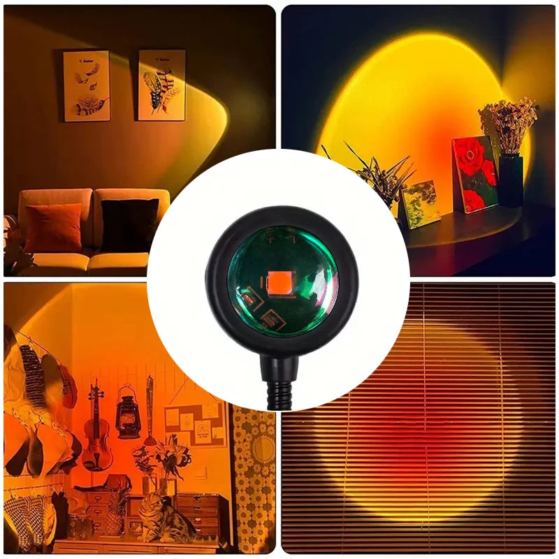 2PCS Sunset & Rainbow Projection Lamp Set