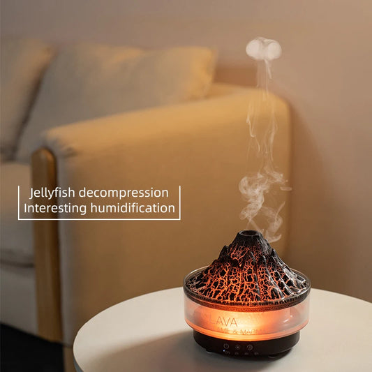 Volcano Effect Air Humidifier | Diffuser with Remote & Lights