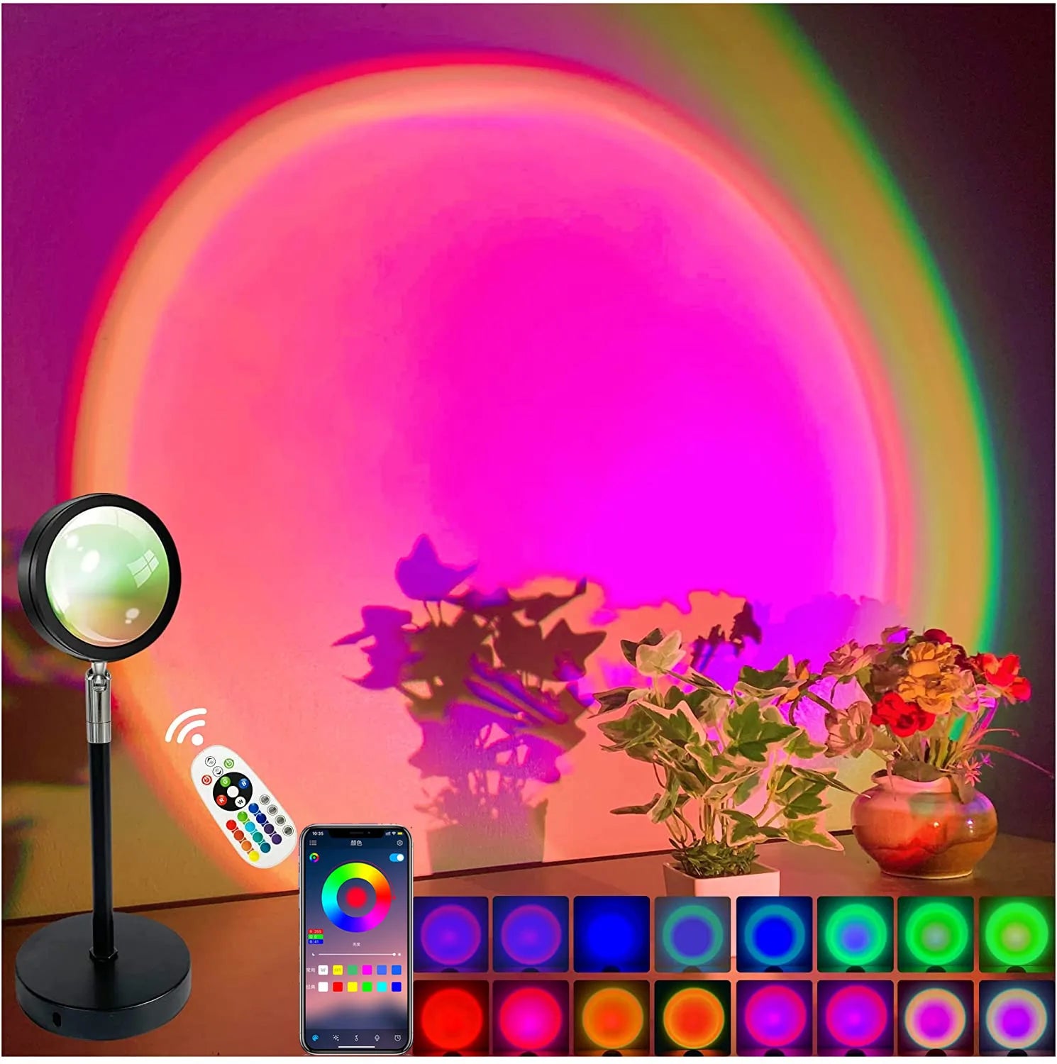 Sunset Projection Lamp with Bluetooth & App Control