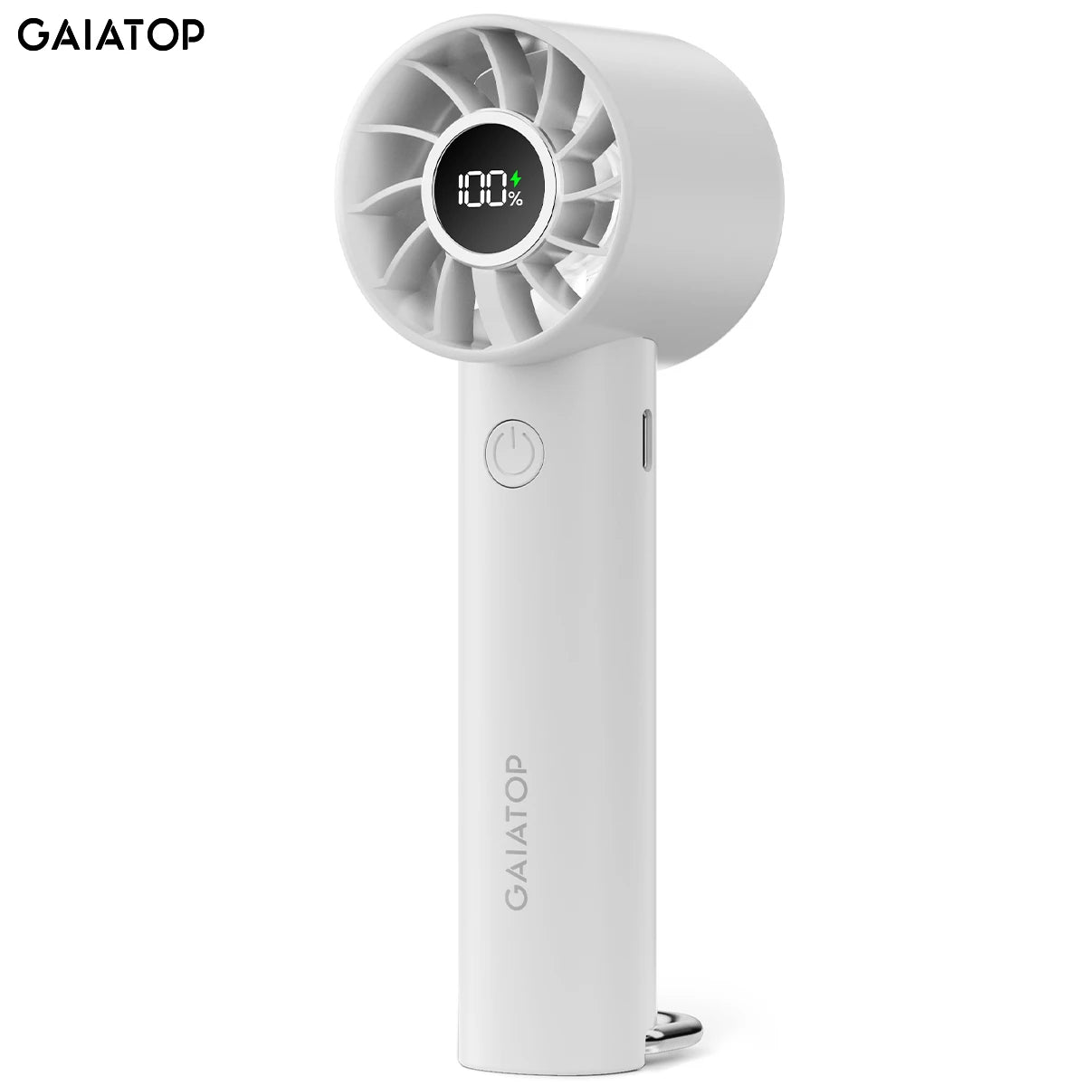 Portable Mini Fan with LED Display & Flashlight