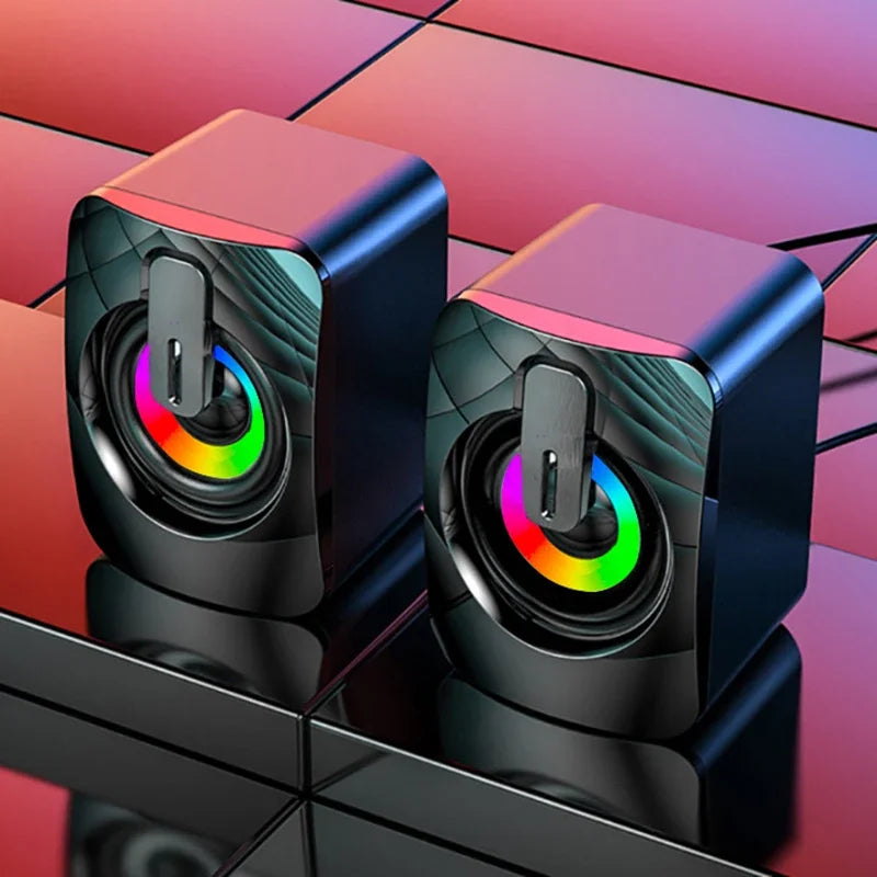 USB Wired Computer Speakers with LED Light