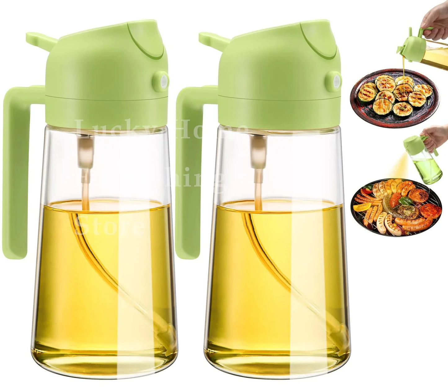 2-in-1 Oil Dispenser Bottle & Sprayer
