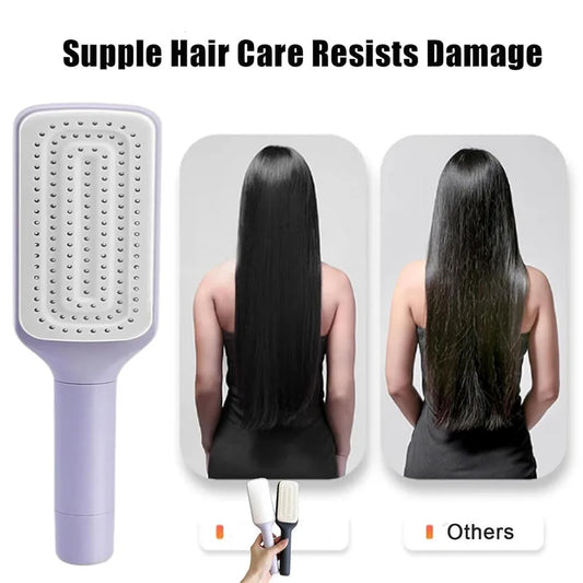 Rotating Air Cushion Hair Brush Massage, Clean, and Shine