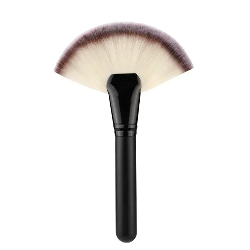 Large Flat Highlight Blush Fan-Shaped Makeup Brush Powder Loose Powder Face Brush Korean Soft Cosy Even Color Tools For Women