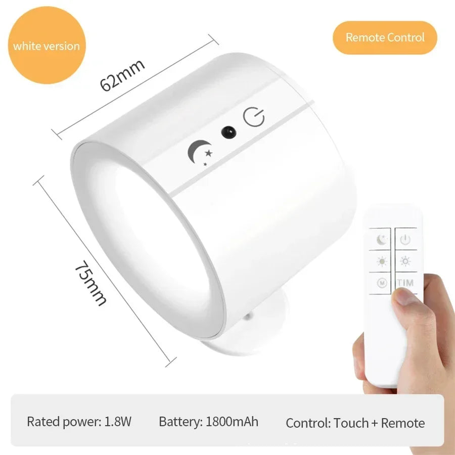 LED Magnetic Wall Light – 360° Rotatable