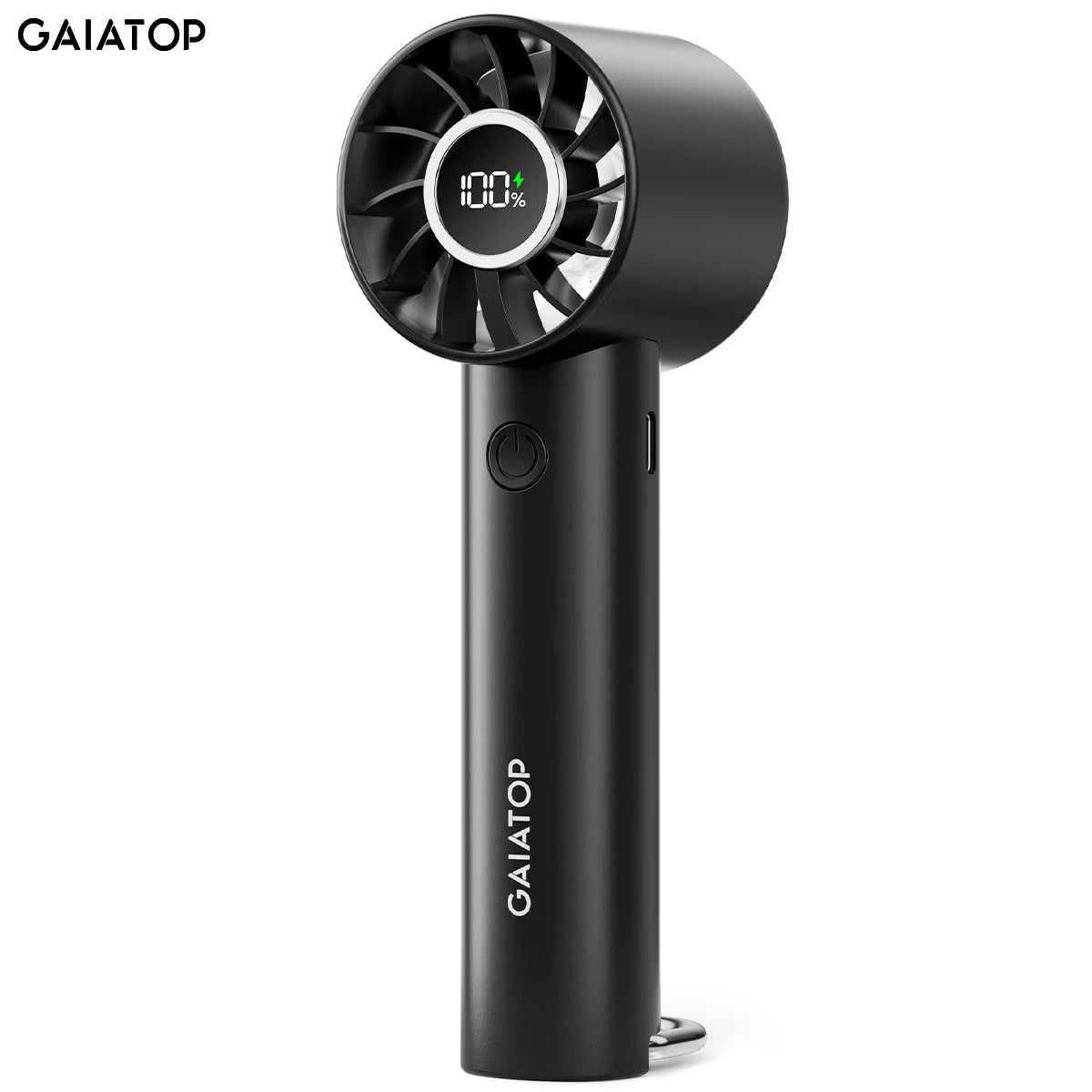 Portable Mini Fan with LED Display & Flashlight