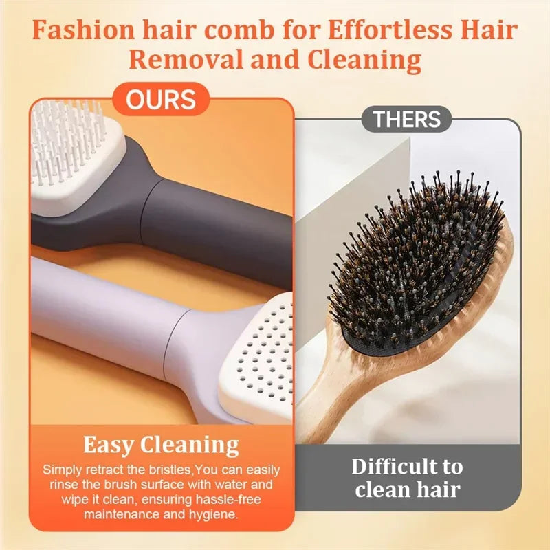 Rotating Air Cushion Hair Brush Massage, Clean, and Shine