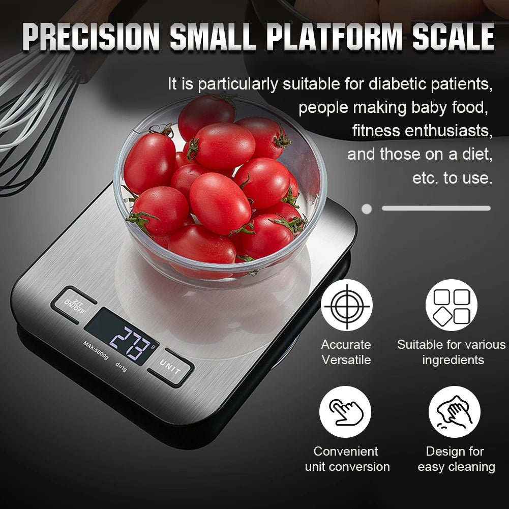 Premium 10kg Digital Kitchen Scale – USB Rechargeable