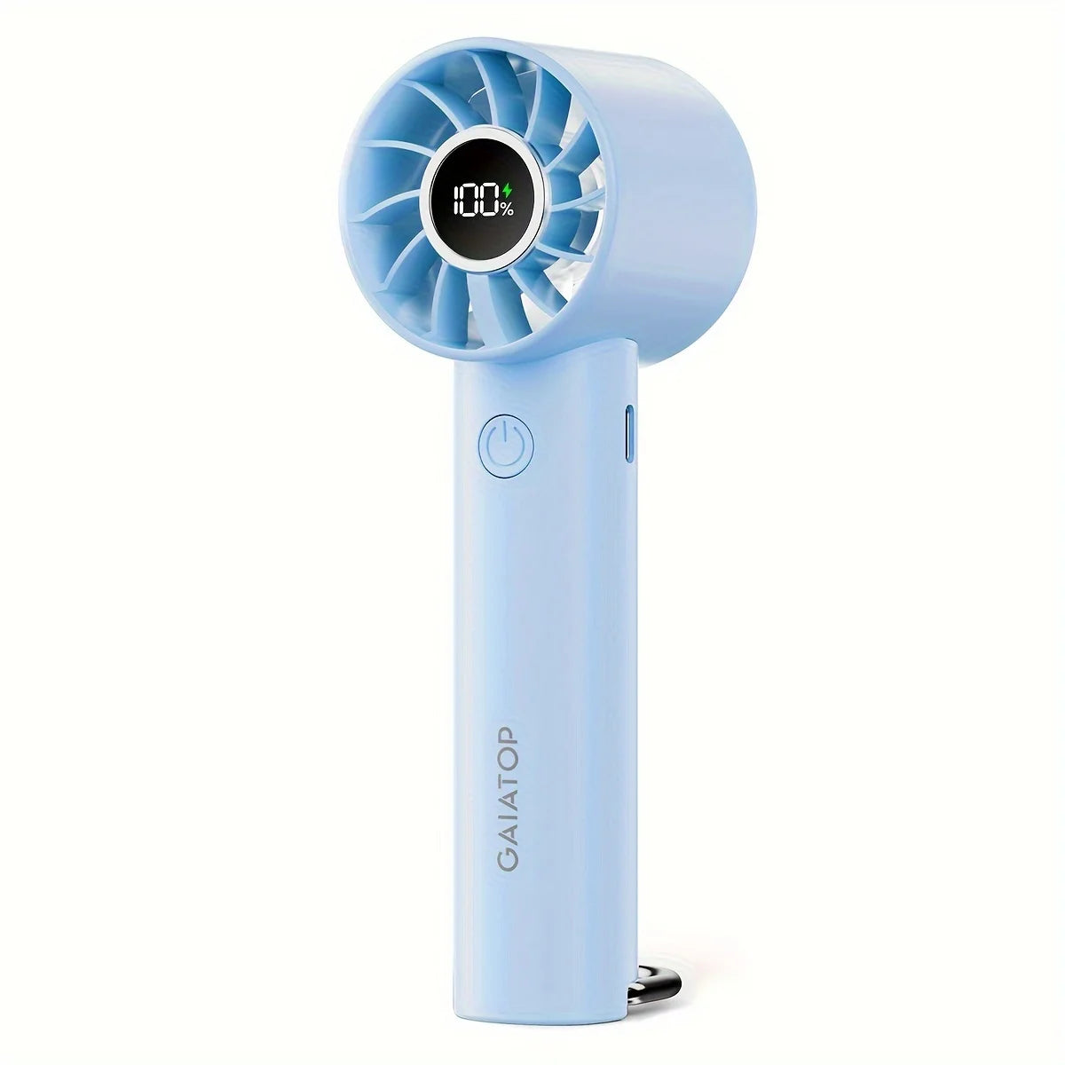 Portable Mini Fan with LED Display & Flashlight