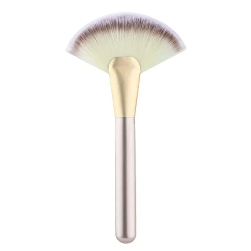 Large Flat Highlight Blush Fan-Shaped Makeup Brush Powder Loose Powder Face Brush Korean Soft Cosy Even Color Tools For Women