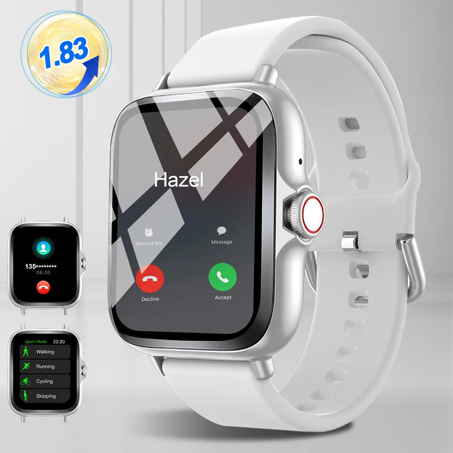 Smartwatch with Multi-Sport Mode & App Alerts