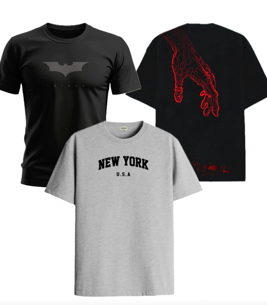 Men's T-Shirt Combo- Pack Of 3