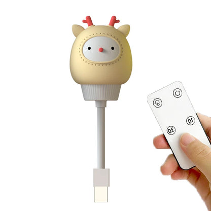 CuddleGlow Night Light – Cute USB Lamp with Remote for Kids & Babies