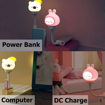 CuddleGlow Night Light – Cute USB Lamp with Remote for Kids & Babies