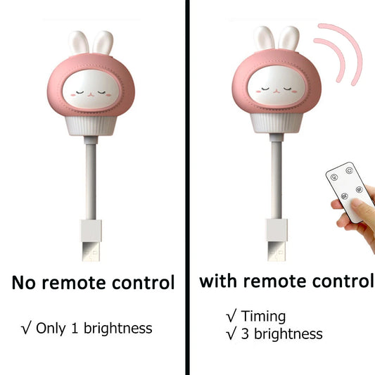 CuddleGlow Night Light – Cute USB Lamp with Remote for Kids & Babies