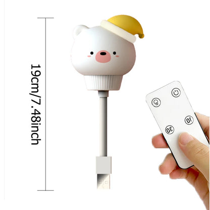 CuddleGlow Night Light – Cute USB Lamp with Remote for Kids & Babies