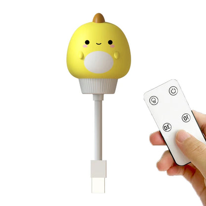 CuddleGlow Night Light – Cute USB Lamp with Remote for Kids & Babies