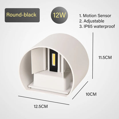 LED Wall Lamp with Motion Sensor – IP65 Waterproof
