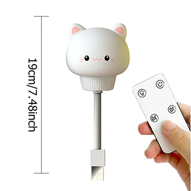 CuddleGlow Night Light – Cute USB Lamp with Remote for Kids & Babies
