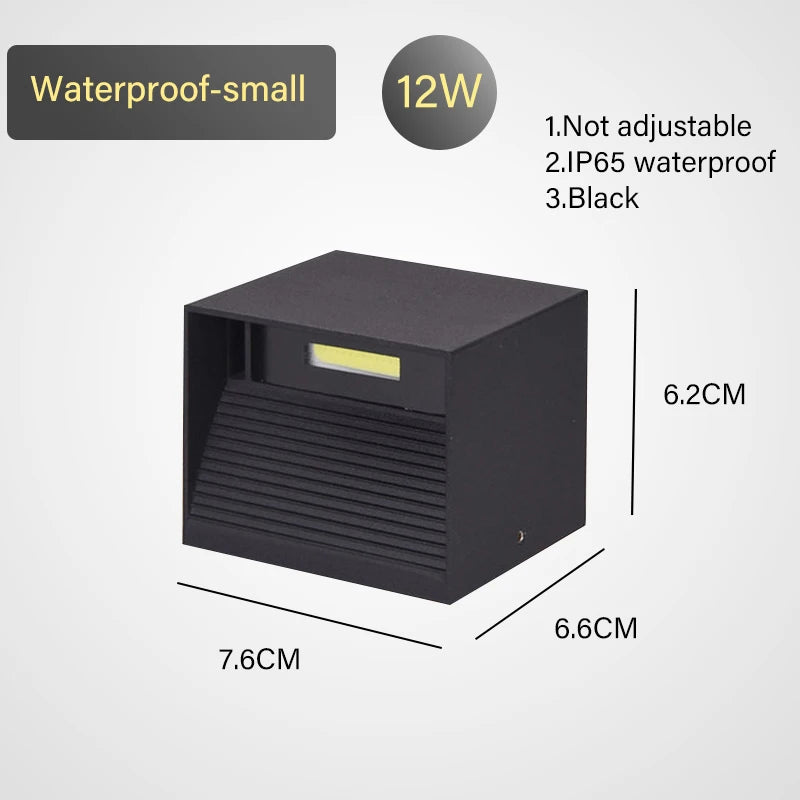 LED Wall Lamp with Motion Sensor – IP65 Waterproof