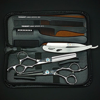 Professional 6" Japan 440C Hairdressing Scissors & Thinning Tools Set