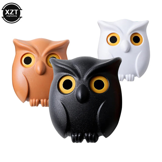Creative Owl Magnetic Key Holder Eye-Opening Wall Hook for Home Decor