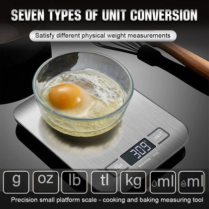 Premium 10kg Digital Kitchen Scale – USB Rechargeable