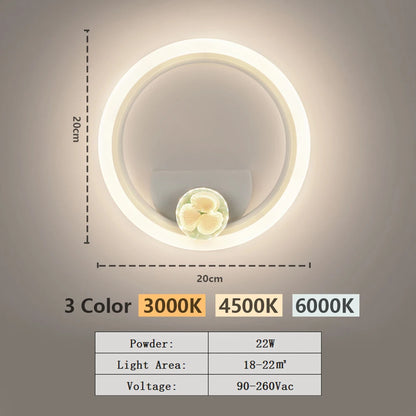 Nordic Rotatable Golden Bird LED Wall Lamp
