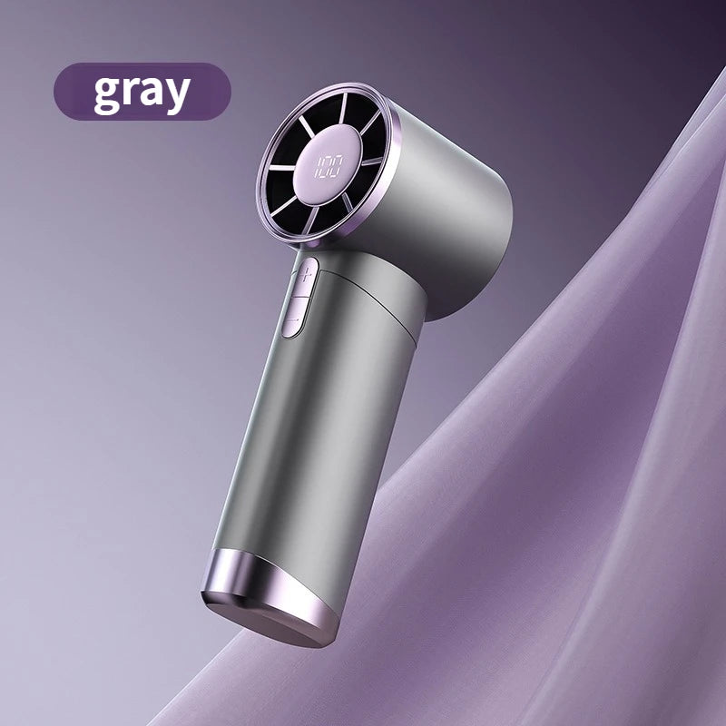 100-Speed Mini Fan Digital Display & Turbo Cooling Power