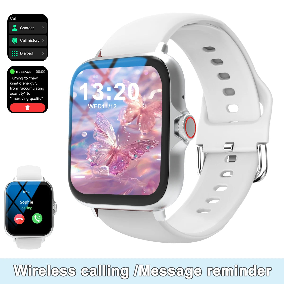 Smartwatch with Multi-Sport Mode & App Alerts