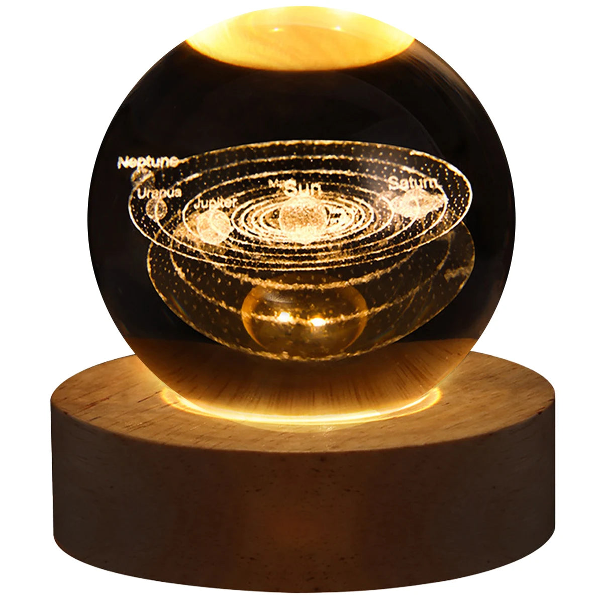 3D Galaxy Crystal Ball LED Night Light