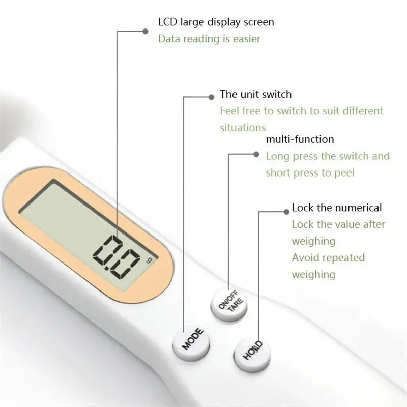 Digital Weighing Spoon  Precise Measuring for Kitchen & Coffee