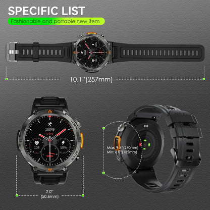 Men’s Smart Watch Waterproof 3ATM, Bluetooth Calling, Health Tracking