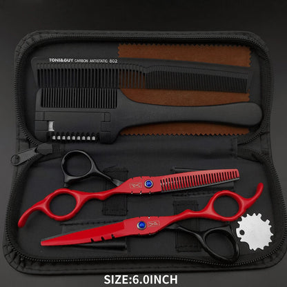 6 Japanese Professional Hairdressing Scissors Set