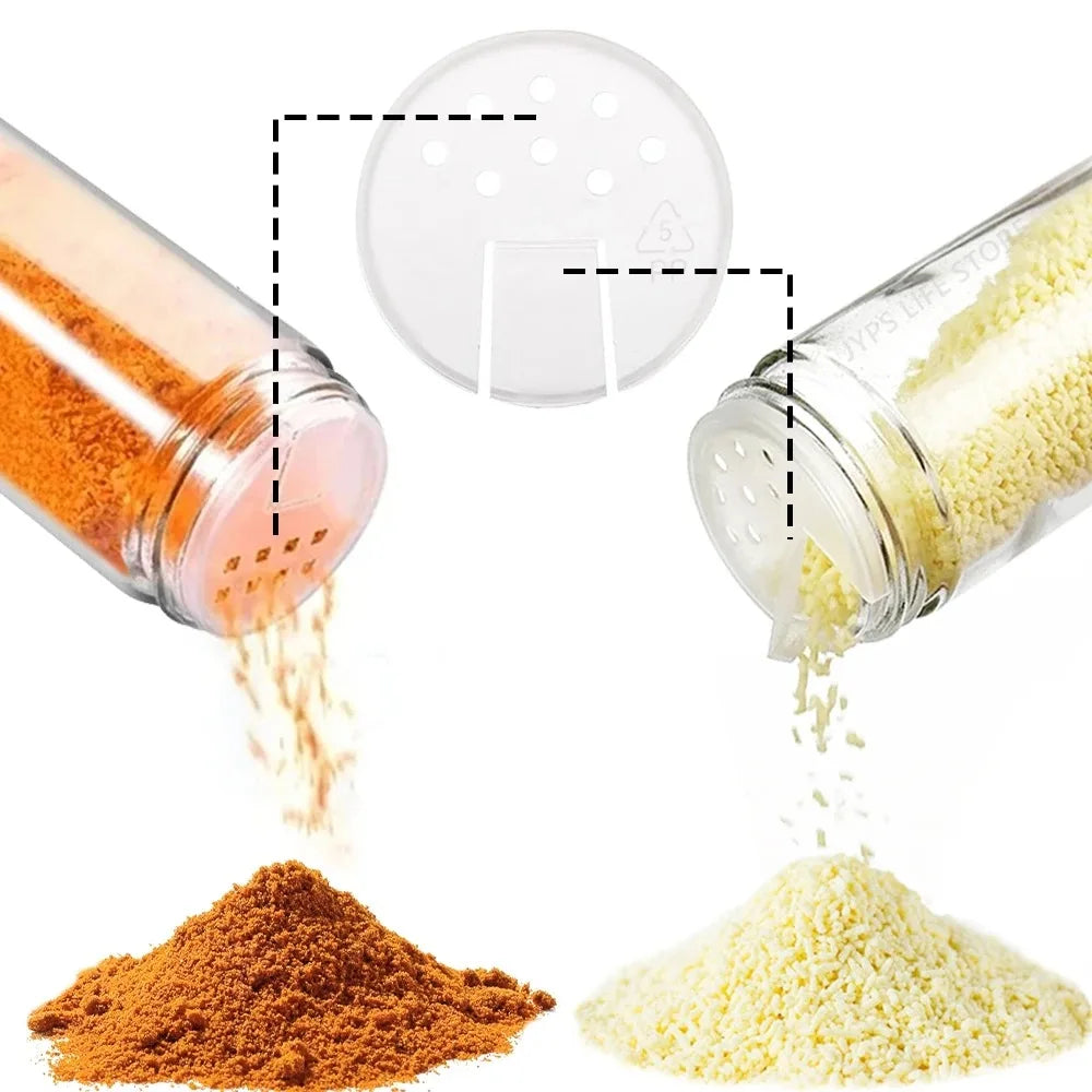 12-Piece Glass Spice Jar Set with Bamboo Lids