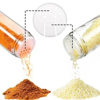 12-Piece Glass Spice Jar Set with Bamboo Lids