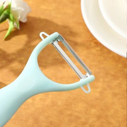 3-in-1 Fruit & Veggie Peeler – Stainless Steel & Ceramic Blade Slicer