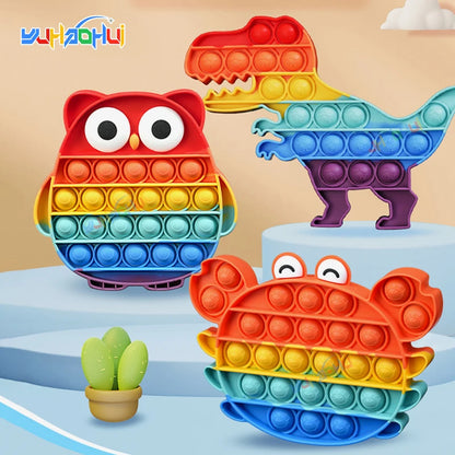 Rainbow Pop Push Bubble Fidget Toy