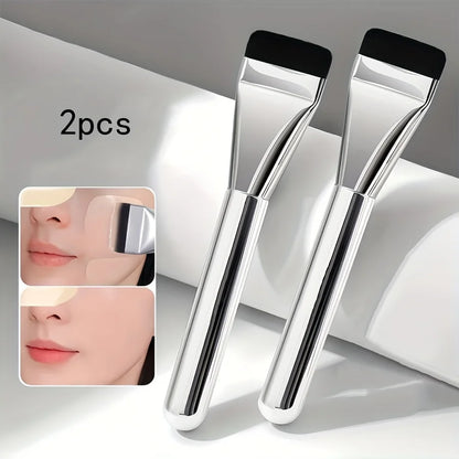 2Pcs Oval Nylon Foundation Brush