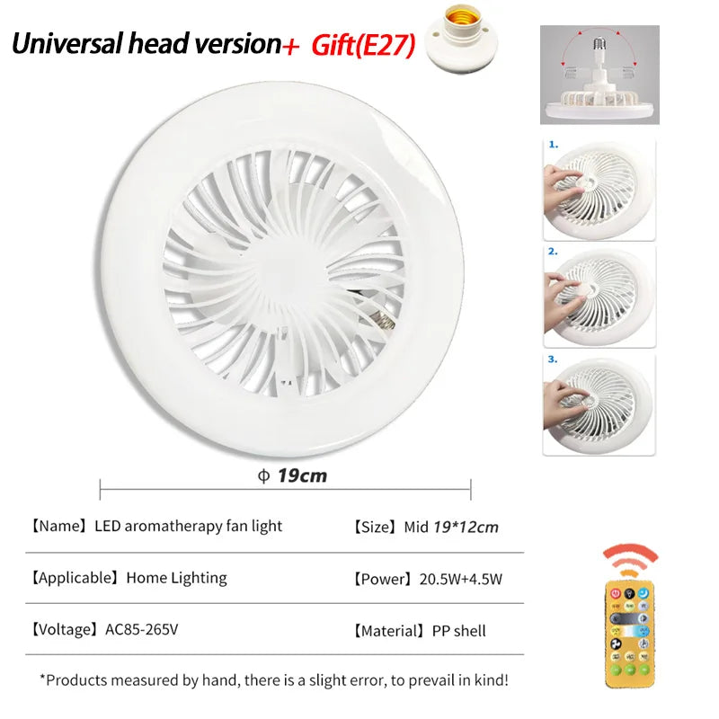 3-in-1 Aromatherapy LED Ceiling Fan Lamp