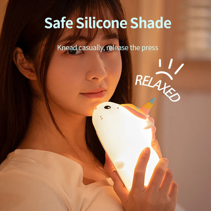 Rechargeable Silicone Unicorn LED Night Lamp